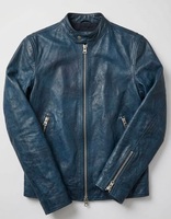 Blouson en cuir chaud pour homme, style universitaire, décontracté, avec fermeture éclair, épais, avec empiècements et patchwork, type bomber, pour motard et course