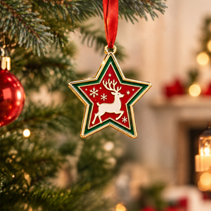 Metal Christmas <b>Tree</b> <b>Ornaments</b> Soft Enamel Personalized Logo Hanging Gift Wholesale - Product Image 4