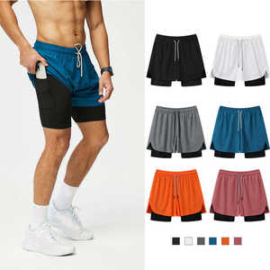 Shorts de course décontractés 2-en-1 en toile respirante pour hommes, idéaux pour la gym, l'été, le basketball et l'entraînement – Vente en gros - Product Image 6