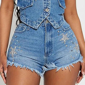 Shorts de Mezclilla Casuales para Mujer, Moda 2026, Verano, Alta Calidad, Transpirables, Secado Rápido, Impermeables, con Bolsillos, Venta al Por Mayor - Product Image 3