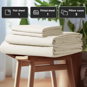 Juego de Ropa de Cama de 4 Piezas para Hotel y Hogar, Sábanas Planas y Ajustables, Venta al Por Mayor - Product Image 2