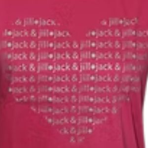 แจ็คแอนด์จิลเสื้อยืดกราฟิกหัวใจสีชมพูสำหรับผู้หญิงแขนสั้นคอกลมเสื้อยืดผ้าฝ้ายลำลองสำหรับกิจกรรมครอบครัวสวมใส่ได้ทุกวัน - Product Image 2