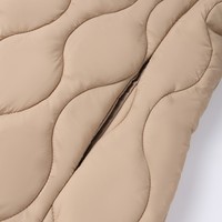 Parka Tejida con Costuras Onduladas Finas, Abrigo Cálido de Invierno con Cremallera, Retención de Calor Suave y Constante, Ropa de Mujer Moderna para Uso Diario