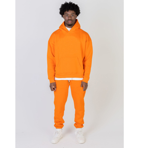 Ensemble sweat à capuche et pantalon personnalisé pour homme, style vintage délavé à l'acide, grandes tailles - Product Image 1