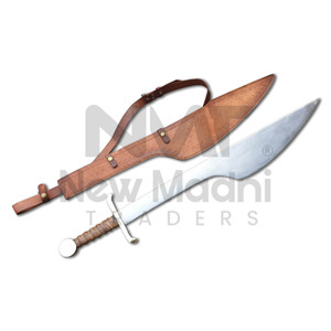 Espada Hecha a Mano con Mango de Micarta y Funda de Cuero, Borde Dentado, Multifuncional, Logotipos Personalizables - Product Image 4