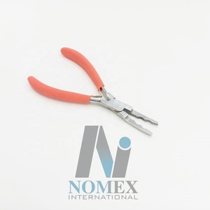 Alicates para extensión de cabello de acero inoxidable de grado quirúrgico Herramientas de estilismo multifunción Bolsa de cuero sostenible - Product Image 3