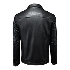Chaqueta de piel auténtica personalizada con servicio OEM para hombre, chaquetas de invierno con cremallera para hombre, nuevas chaquetas de piel a la moda para hombre a la venta - Product Image 5