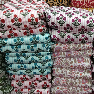 Tela de Algodón Estampada de Alta Calidad 100% Algodón Orgánico Peinado Liberty para Vestidos, Tela de Algodón Estampada a Mano al por Mayor - Product Image 3