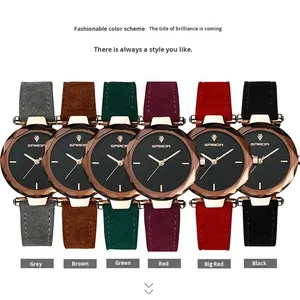 Reloj de cuarzo, reloj informal personalizado y sencillo para parejas, calendario moderno, reloj impermeable con diamantes incrustados. - Product Image 1