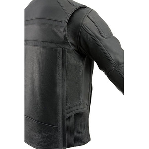 Veste de moto en cuir de buffle personnalisée unisexe SAMROZ SPORTS, manches longues, ventilation, coupe-vent, hiver, toutes saisons - Product Image 3