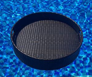 Plateau à thé AC00033, plateau rond flottant de luxe pour le petit-déjeuner et le service, en métal, pour hôtels et villas, pour utilisation en bord de piscine - Product Image 5