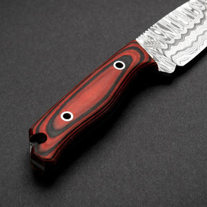 Cuchillo de Caza y Desollador de Acero de Damasco Forjado a Mano con Hoja Fija y Mango G10, ODM OEM, Regalo de Cumpleaños Perfecto para DIY - Product Image 3