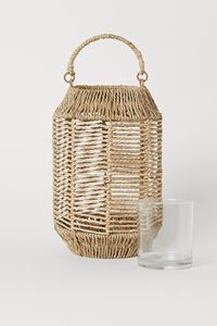 Vietnam artisanat naturel jacinthe d'eau lanternes en osier rotin bougeoir pour patio mariage décor à la maison bocaux à bougie en bambou - Product Image 4