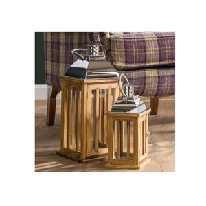 Farol de Madera Clásico para Decoración del Hogar, Entrada, Chimenea, Comedor y como Adorno Decorativo para Cada Estación - Product Image 1