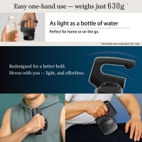 Masseur corporel manuel pour soulager les douleurs musculaires avec un confort tout au long de la journée, action de roulement, rechargeable par USB et contrôle de la durée