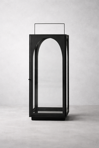 Elegant metal lantern set for Indoor & outdoor decor decor Modern Lantern Set S.Steel lanterns for Home decor Matt <b>black</b> color - Product Image 2