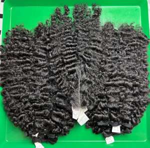 Extensiones de Cabello Rizado Birmano, Cabello Virgen Vietnamita de un Solo Donante, Sin Procesar, Cutícula Alineada - Product Image 3