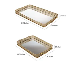 Bandeja rectangular de malla con espejo (individual) - Product Image 3