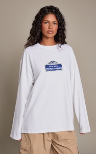 Camiseta de manga larga extragrande para mujer, informal, con logotipo personalizado, ropa urbana de primera calidad - Product Image 6