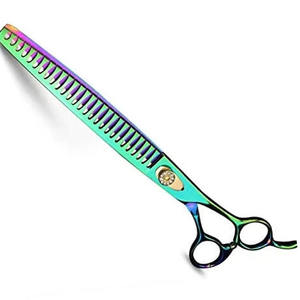 Ciseaux d'éclaircissement en acier inoxydable arc-en-ciel pour droitiers avec manche en céramique, lame affûtée, 32 dents, 7,25 pouces, pour usage en salon - Product Image 5