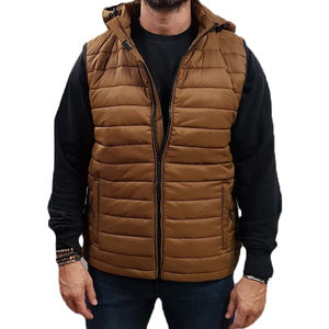 Nouveau design, col rabattu, veste d'hiver matelassée pour homme, sans manches, légère, veste matelassée pour homme - Product Image 1