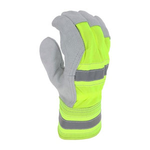 Guantes de Seguridad de Alta Visibilidad con Franjas Reflectantes, Largos hasta la Muñeca, de Poliéster y Algodón, Transpirables, para Trabajo en Exteriores - Product Image 2