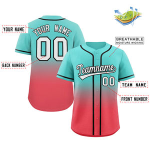 Camisetas de Béisbol Sublimadas Personalizadas al por Mayor, con Botones, Negras y Azules, Nombre del Equipo, Nombre y Número Personalizados, 2026, 100% Poliéster, Envío Rápido - Product Image 6
