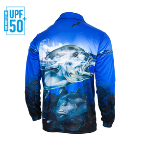 Camisas Polo de Pesca de Manga Larga para Hombre, 100% Poliéster, UPF 50, Anti-UV, con Botones, Servicio OEM, Precio de Venta al por Mayor - Product Image 2