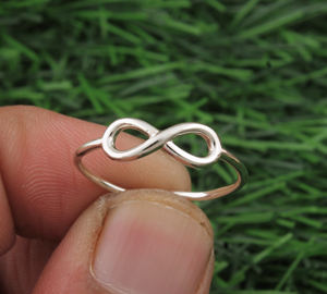 925 Sterling <b>Silver</b> Minimalist Adjustable Dainty Open <b>Band</b> Thin Stackable <b>Wedding</b> Ring for Women Jewelry Gift - Product Image 2