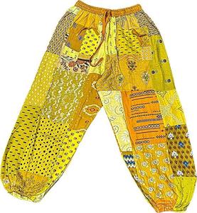 Pantalones Harem de Patchwork para Todas las Temporadas con Decoración Elástica, Pantalones Holgados de Verano para Festivales, Ropa para Mujer y Hombre, Pantalones de Verano al por Mayor con Bolsillos - Product Image 6