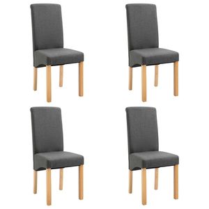 4 sillas de comedor de Tela Gris - Product Image 2
