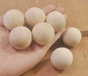 MN EXPORTS <b>Wooden</b> Round <b>Balls</b> 2pcs Plant Pattern Rustic Art Home Decoration - Product Image 6