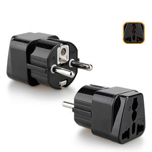 อะแดปเตอร์<span class=keywords><strong>ปลั๊ก</strong></span>เยอรมันแบบสากลพร้อม<span class=keywords><strong>ตัว</strong></span><span class=keywords><strong>แปลง</strong></span>ไฟมาตรฐานยุโรปและเกาหลีขนาด4.8มม. - Product Image 1