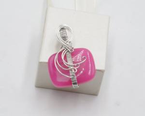 จี้หินดรูซี่ธรรมชาติ AAA+++ ประดับด้วยลวดทองแดง งานแฮนด์เมด เครื่องประดับคริสตัล ฟรีไซส์ สไตล์โบโฮ จี้หินดรูซี่ - Product Image 1