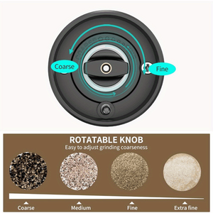 Molinillo Eléctrico de Alimentos con Luz LED Blanca, Operación Automática con una Mano, Base de Carga Dual, Grosor Ajustable para Sal - Product Image 4