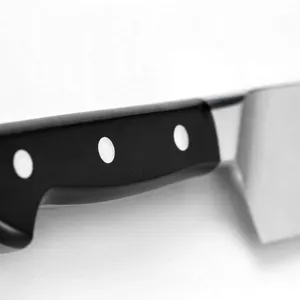 Cuchillo de Chef Clásico de 8 Pulgadas, Hoja Plateada, Mango Negro con Tres Remaches, Cuchillo de Cocina para Cortar Frutas y Verduras, Preparación Diaria de Alimentos - Product Image 5