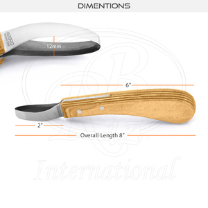 มีดตัดแต่งกีบม้า Loop Hoof Knife J2 สแตนเลส พร้อมด้ามไม้ ขนาดใหญ่ 2 นิ้ว 8 นิ้ว เครื่องมือตัดแต่งกีบม้า - Product Image 4