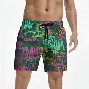 Short de bain pour homme à séchage rapide, extensible 4 directions, avec logo imprimé par sublimation, vente en gros pour marques et clubs, idéal pour l'été - Product Image 4