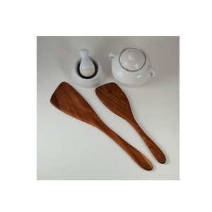 Juego de espátulas de madera de olivo ecológicas, hechas a mano, utensilios de cocina para freír, revolver, mezclar y servir - Product Image 1