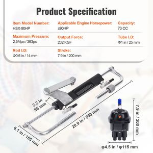 Kit di Sterzo Idraulico Fuoribordo da 90 CV con Pompa e Cilindro, Sistema di Sterzo Idraulico Marino, Pompe per Servosterzo - Product Image 3