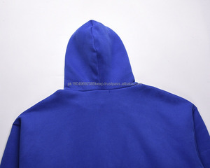 เสื้อฮู้ดเข้ารูปบ็อกซี่แบบมีกระเป๋าโอเวอร์ไซส์กำหนดเอง320 500แกรมน้ำหนักมากเสื้อฮู้ดแบบสวมหัวสำหรับผู้ชายที่ไม่มีเชือกรูด - Product Image 2