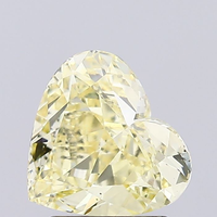 Diamante sintético suelto en forma de corazón amarillo elegante, cultivado en laboratorio, certificado por IGI, corte excelente, 2.02 quilates, claridad VS2.