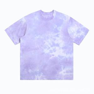 Camiseta de Manga Corta para Hombre, Azul con Estampado Tie Dye, Cuello Redondo, Corte Regular, Informal - Product Image 4