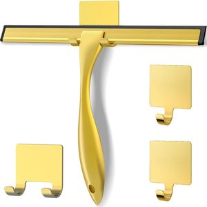 3 Ganci Adesivi in Acciaio Inossidabile per Tergicristallo Doccia e Pulizia Finestre Domestiche - Strumento Premium per il Bagno - Product Image 1