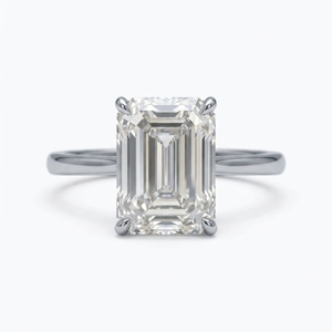 Sparkling 9K White Gold <b>Diamond</b> <b>Ring</b> with Channel Setting IGI Certified Engagement Wedding Band Luxury Classic Elegant Jewelry - Product Image 1
