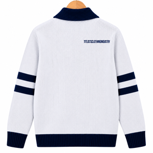 Pulls à col en V de haute qualité pour les logos de sororités/fraternités/écoles/collèges/universités, cardigans tricotés unisexes - Product Image 4