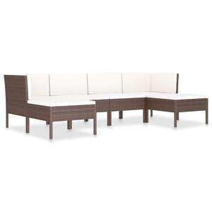 Conjunto de Muebles de Patio Modulares Grandes de Mimbre Sintético Marrón - Product Image 2