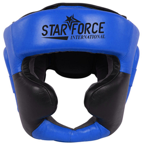 อุปกรณ์ป้องกันศีรษะสำหรับชกมวย Star Force International สีน้ำเงิน ทำจากวัสดุ PU สำหรับฝึกซ้อม - Product Image 1