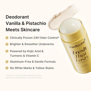Deodorante medicube all'acido kojico e curcuma senza alluminio |   Stick Profumato alla Vaniglia e Pistacchio, Protezione Antiodore per Tutto il Giorno per Donne - Product Image 5
