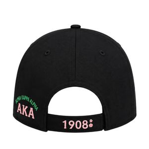 Gorra de Béisbol Black Pink AKA con Bordado de Escudo, Ajustable con Cierre a Presión, Diseño con Letras Griegas, Gorro Deportivo Informal de Moda - Product Image 3